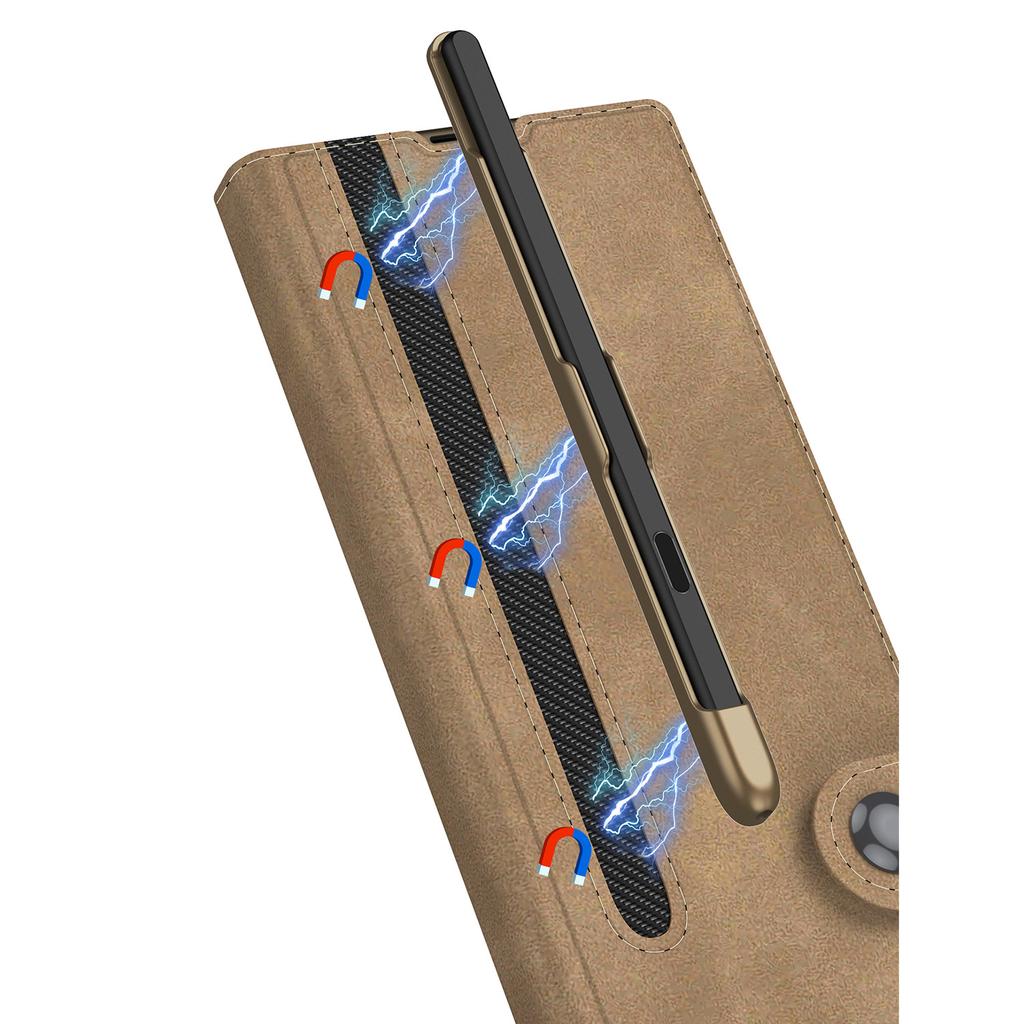 Samsung Z Fold6 Mobile Phone Case Folding Screen Carbon Fiber Shell Film Ultra Thin All Inclusive with Pen Slot Stylish Thin