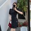 Women's Plus Size Cheongsam Dress Black Dress