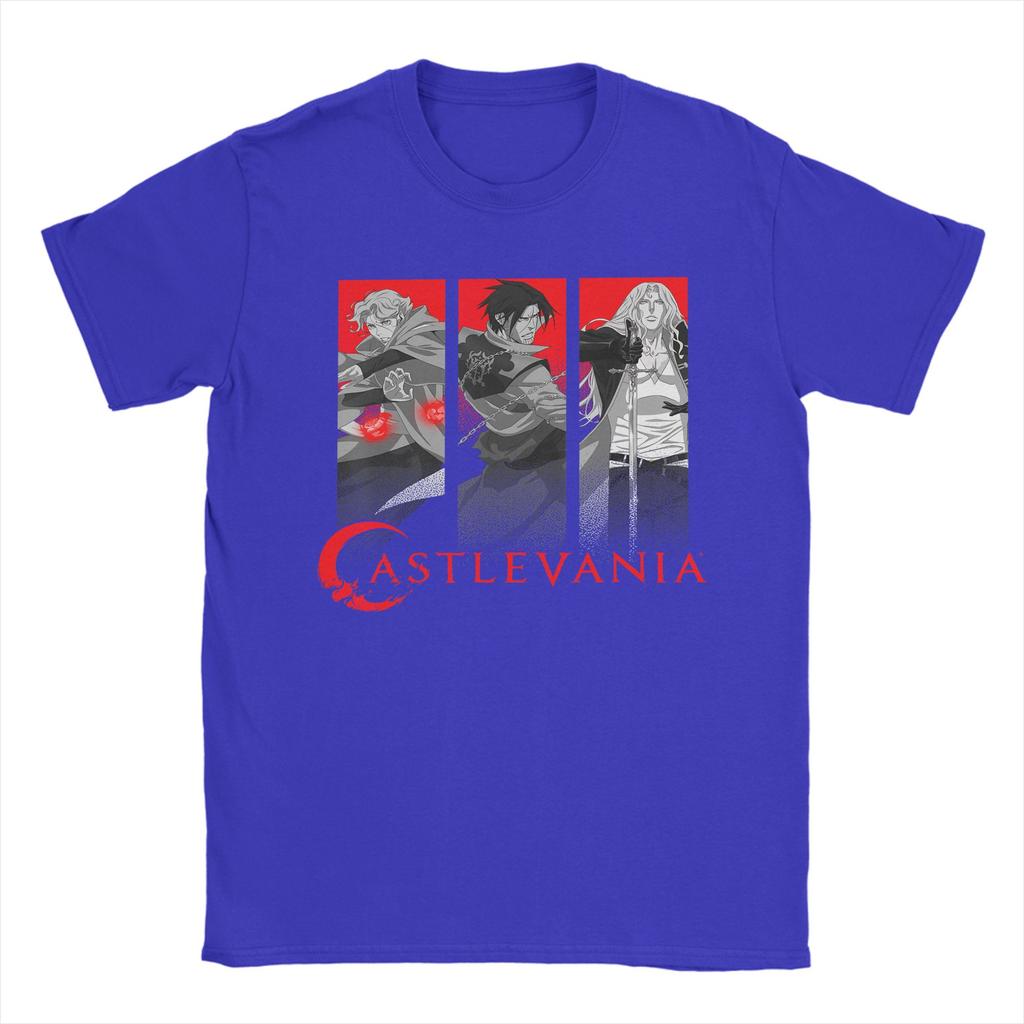 Castlevania Character Panels Novelty TShirts  100 Cotton Tshirt for Men Y2K Casual Plus Size 6XL Short Sleeve Top Tees
