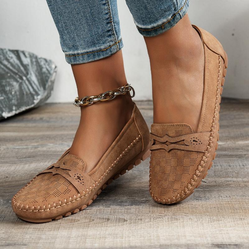 Autumn Women Loafers Casual Shoes 2026 Fashion Breathable PU Leather Shoes Women Sewing Flats Female Footwear Zapatos De Mujer