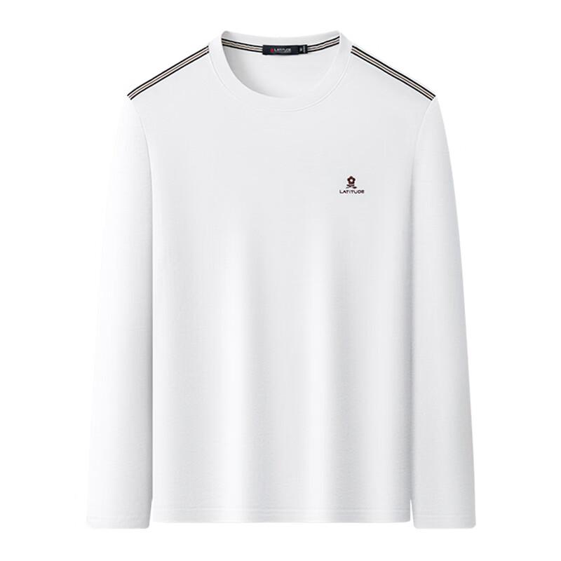 MONTAGUT Men's Embroidered 100% Cotton Long Sleeve T-Shirt