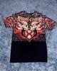 Moda estiva uomo europea e americana stampa teschio con lettere T-shirt comoda e traspirante con scollo rotondo top da esterno per strada