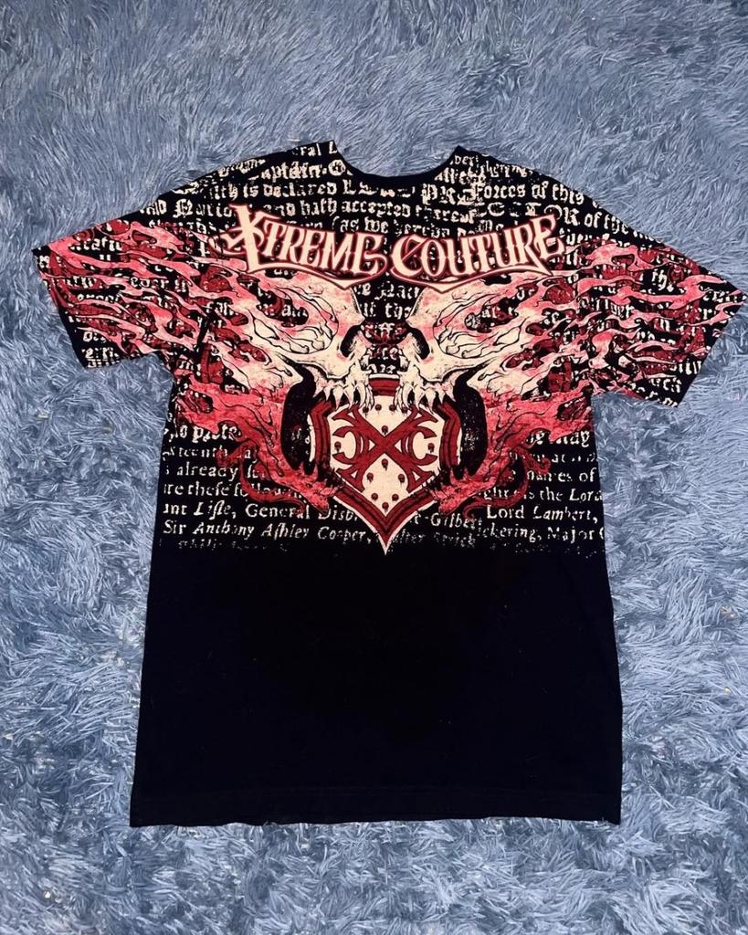 Moda estiva uomo europea e americana stampa teschio con lettere T-shirt comoda e traspirante con scollo rotondo top da esterno per strada