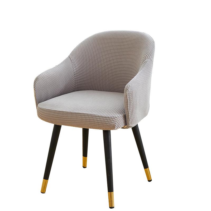 Corn Grain Fleece with Armrest Backrest Chair Cover All Seasons Universal Solid Color Curved Stool Cover