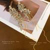 Silver Needle Leaf Wheat Ear Fringed Earrings Light Luxury High Sense Long Earrings Personality Temperament New Earrings Women