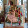 Girls Fashion Tote Bag Digital Print Quilted Shoulder Medium Size Street Style