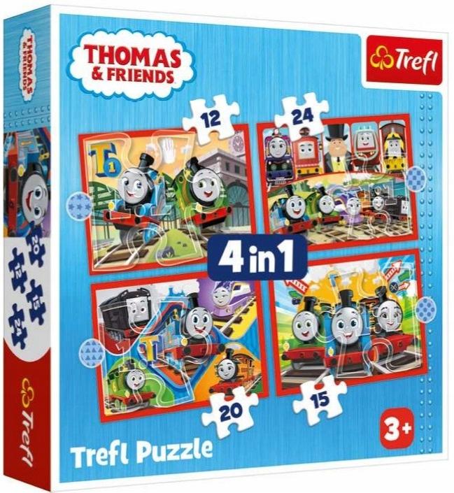 TREFL 34619 Puzzle 4 in 1 Thomas il Trenino