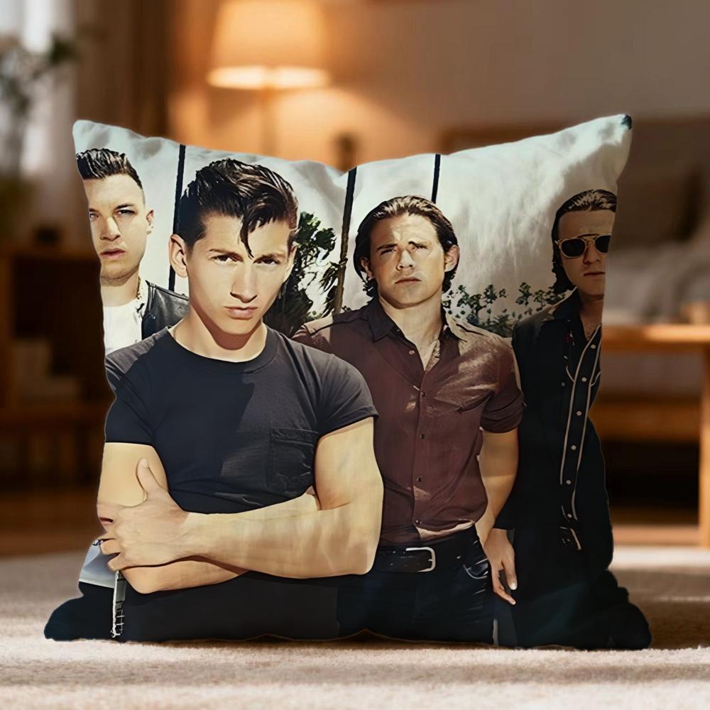Popular AArctic Monkeyses Cushion Cover Soft Washable Pillow Case Multi-Scene for Couch Bed Travel Office Use