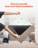 Carpet Tiles 457x457 Mm, 10 Pack Carpet Square Rug Detachable & Damage-free, Self Adhesive Home Floor Soft Plush Padded for 2.1 Coverage, Easy DIY for