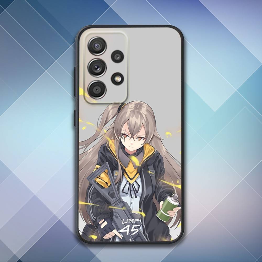 Girls F-Frontline U-Ump45 Phone Case For Samsung S25,S24,S21,S22,S23,S30,Ultra,S20,Plus,Fe,Lite,Note,10,9,5G Black Cover