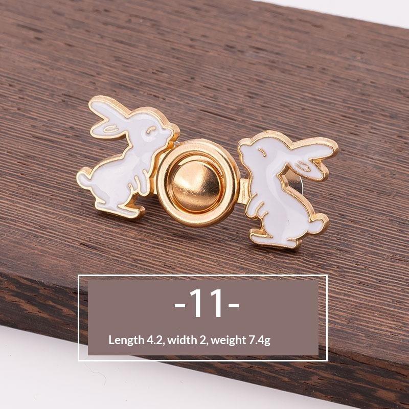 Various Cute Styles No Sew Waist Tightener Buttons Alloy Adjustable for Jeans Skirt Pants Waist Adjustment Accessory