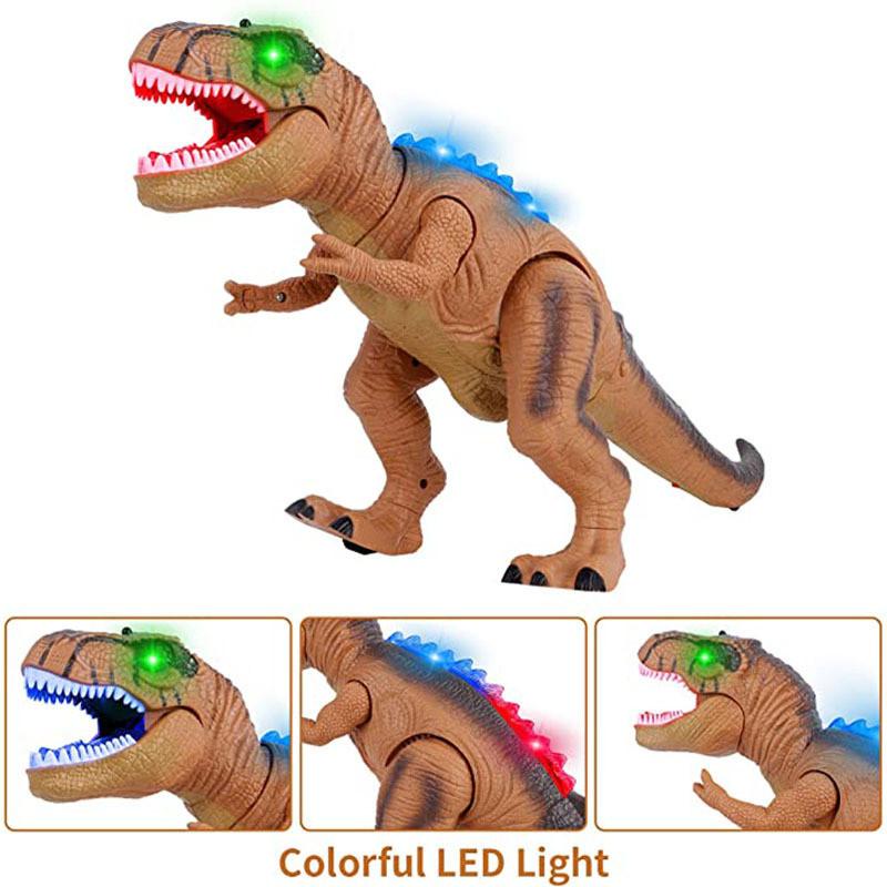 Remote Control Dinosaur Toy Glowing Walking Sounding T-rex Plastic Dinosaur Toy Educational Interactive For Kids
