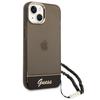 Guess Guhcp14Shgcohk Iphone 14 / 15 / 13 6.1 Czarny/Black Hardcase Translucent Pearl Strap