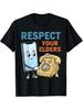 Respect Your Elders Retro Phone Technology Humor T-Shirt Casual Style, Crew Neck, Regular Fit, All-s