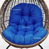 Cojín grueso impermeable para asiento y respaldo de cesta colgante de exterior para columpio, cuna, reclinable