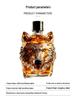 Bottiglia di Whiskey con Cresta di Lupo e Design con Testa Coronata
