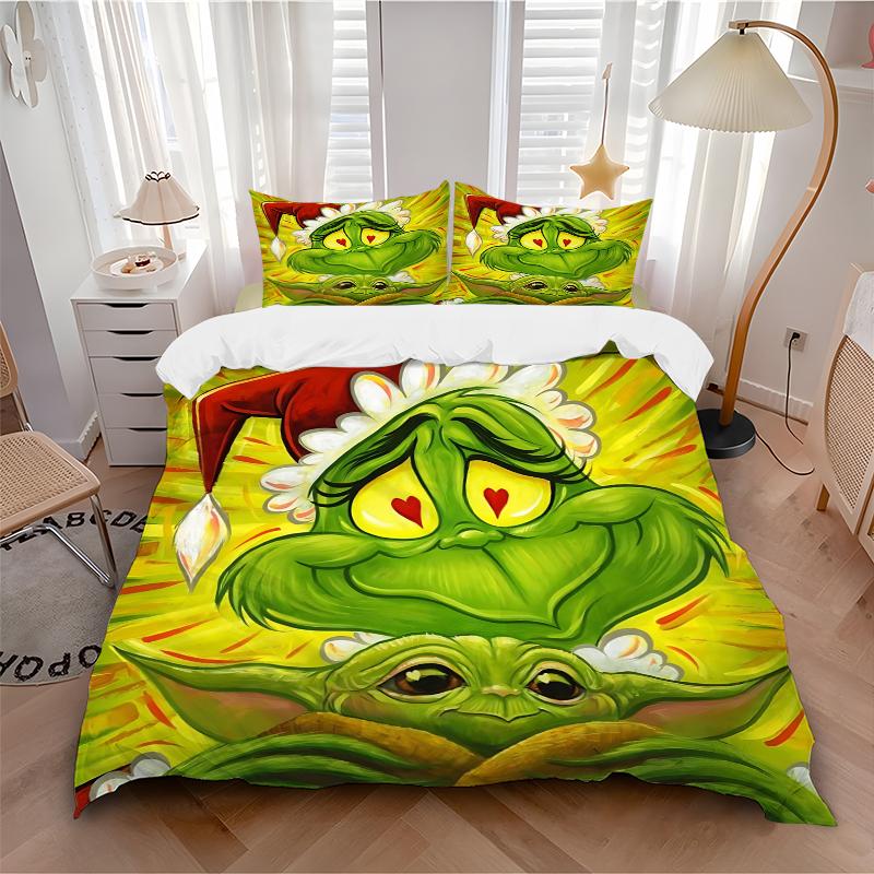 1Pc Christmas Grinch Baby Yoda Bedding