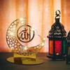 New LED Eid Mubarak Acrylic Ornament Ramadan Decoration Muslim Festival Party