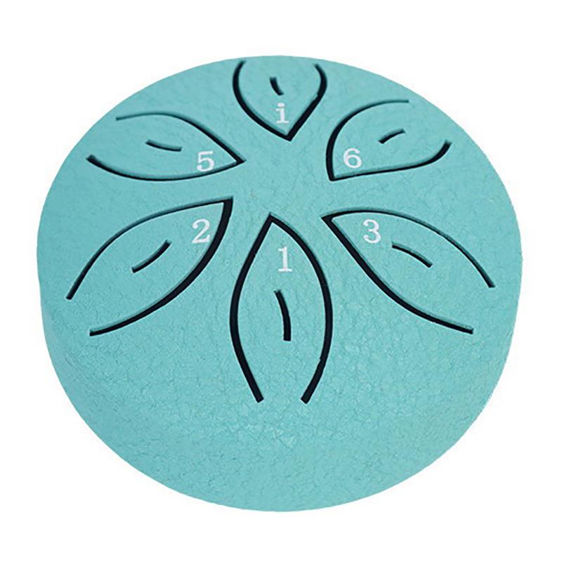 Steel Tongue Drum Portable Rain Drum Hand Pan Drum Percussion Musical Instruments 3 Inch 6 Notes For Yoga Meditation Musical Toy
