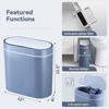 9L Motion Sensor Bathroom Trash Can with Lid, Automatic Garbage Bin for Bathroom, Slim Plastic Narrow Bedroom Bathroom Trash