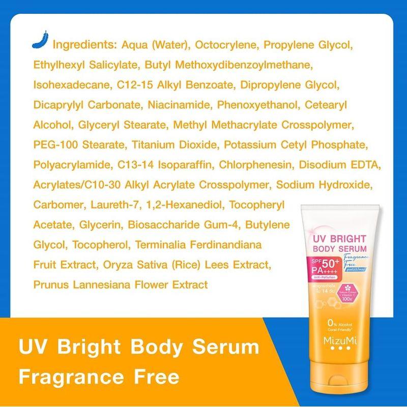 MizuMi - UV Bright Body Serum Fragrance Free SPF 50+ PA++++