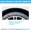 Uxcell Universal 190T Polyester Spare Tire Cover for Jeep Trailer RV SUV Truck Wheel Fit Overall Wheel Diameter 14-17 Inch Black Valve Stems 1