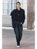 European & American Style 2024 Fall/Winter Women's Soft Lapel Long-Sleeve Coat with Pocket Detail