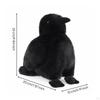 Crow Stuffed Toy SoftFeathered Doll Soft and Fuzzy Bird for Kids, Goth
