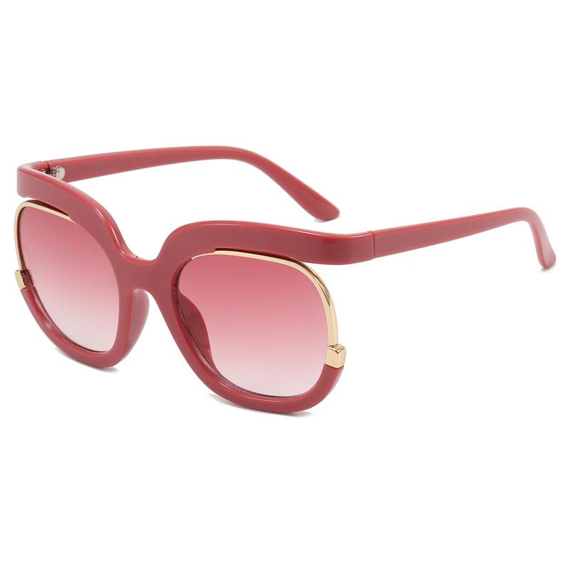 Personalized Color-Blocking Women's Fashion Sunglasses with UV Protection