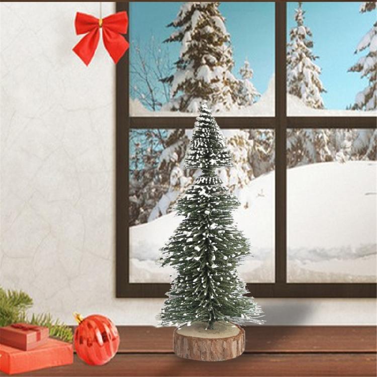 Snow Sprinkled Christmas Tree Collection Festival Tabletop Christmas Tree Set with Snow Detail for Seasonal Decoration