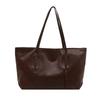 Retro large-capacity bag women's 2025 new simple casual shoulder bag college student class bag tote bag