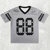 Camiseta de Verano para Hombre Malla Cuello en V Número 88 Estrella Letra Gráfico Holgada Manga Corta Vintage Deportivo Hip Hop Streetwear Top Casual