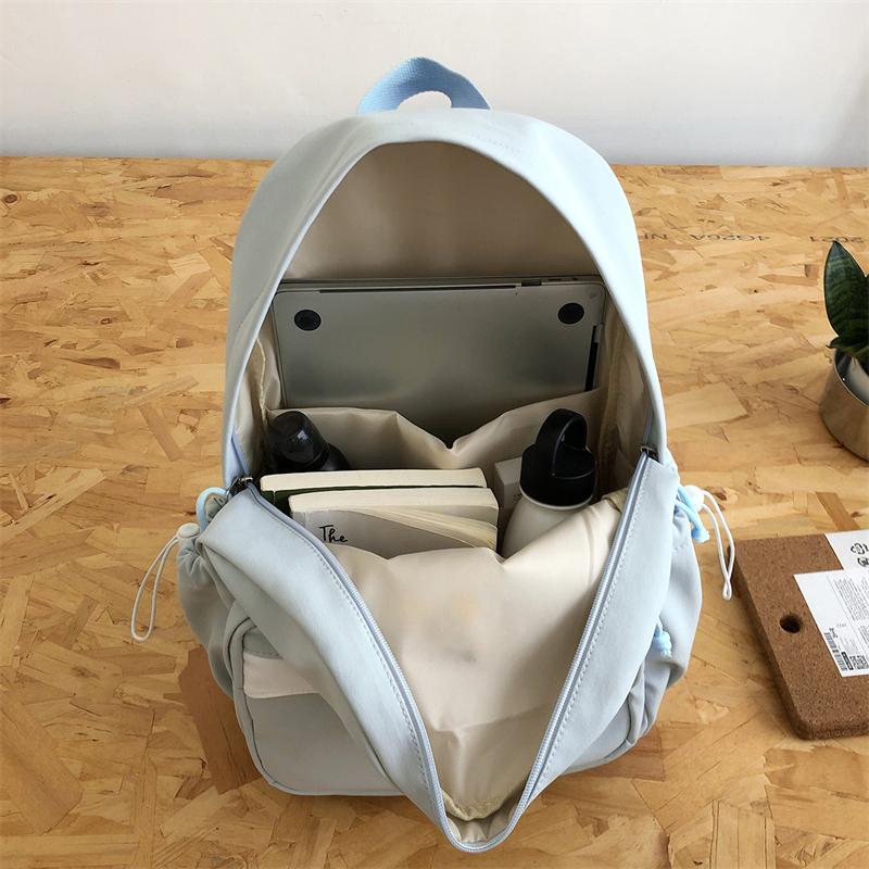 Cartoon Women's Backpack Student Large Capacity School Bag Color Block Campus Backpack