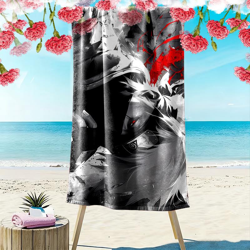 Kakashi Anbu Style Print Beach Towel, Large Soft Quick Dry Towel for Beach Camping Swimming