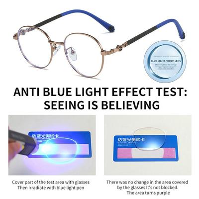 Portable Online Classes Eye Protection Kids Glasses Anti-Blue Light Ultra Light Frame Comfortable Eyeglasses