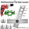 Stainless Steel Tile Hole Locator & Drill Bit Multifunctional Measuring Tool
