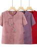 2026 Chinese Style Summer Short Sleeve Top for Middle-Aged and Elderly Women