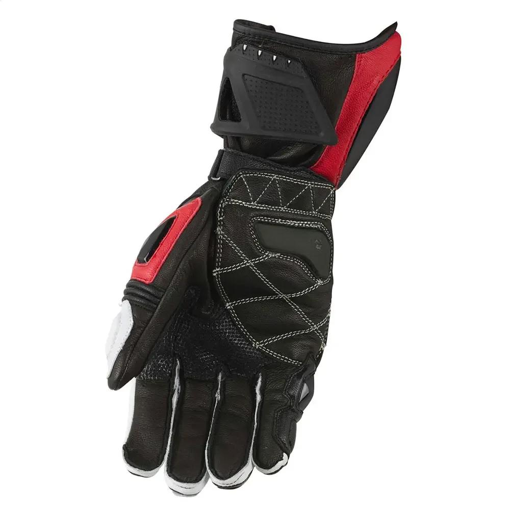 Retro Motorcycle Riding Gloves Leather Accessories Wear-resistant Motocross Knuckle Guard Finger Moto Crycling Glove Gp for Men