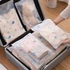 5pcs Printed Travel Storage Bag,Transparent Clothing Sorting Bag,Waterproof Zippered Underwear Packaging Bag Clothes Organizer