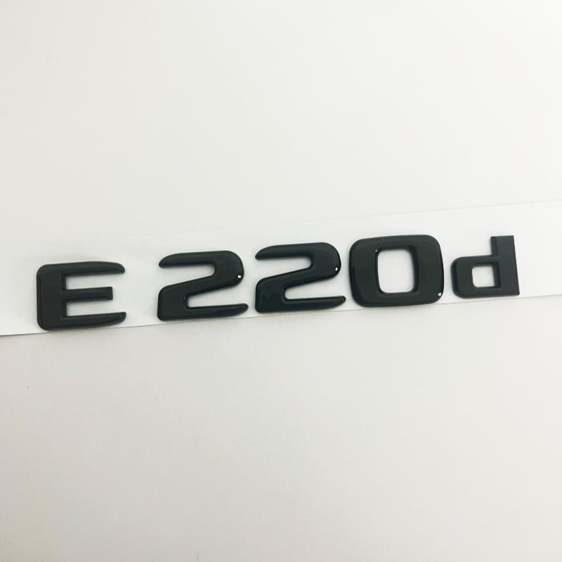 Black Silve Letters E200 E260 E300 E400 E220d E350e E300de 4Matic ABS Emblem for Mercedes Benz W213 Car Trunk Logo Sticker