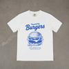 Powered by Burgers Shirt, Retro Cheeseburger Graphic Tee, Funny Foodie Apparel, Burger Lover Gift, Oversized Comfort Colors