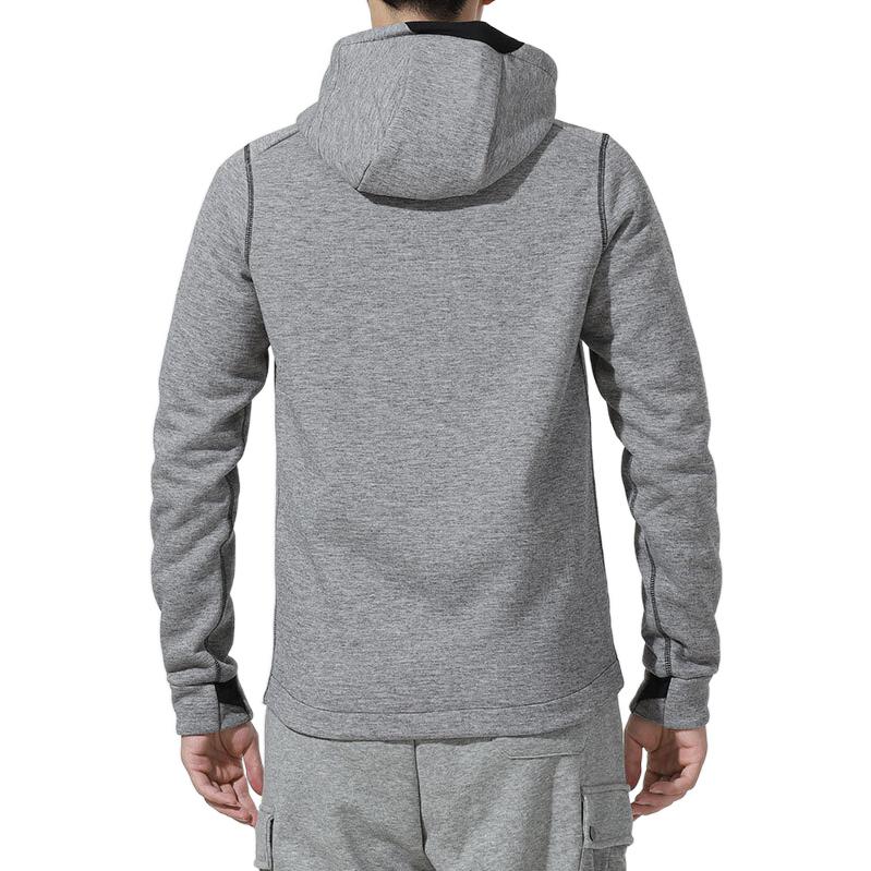 Nike Knit Sport Hooded Logo Jacket Men Outerwear Grey DD1879-010