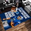 Detroit Lions logo Print Area Rug - Soft, Washable Non-Slip Indoor Mat for Office Chairs, Living Room, Home Office Decorative Rug