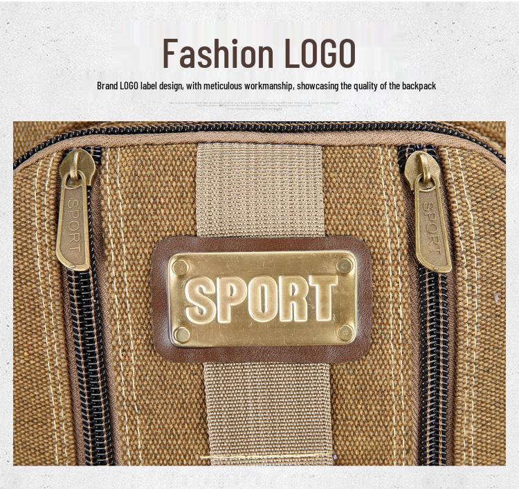 Extra Large Thick Canvas Backpack - Unisex Outdoor Hiking & Travel Bag