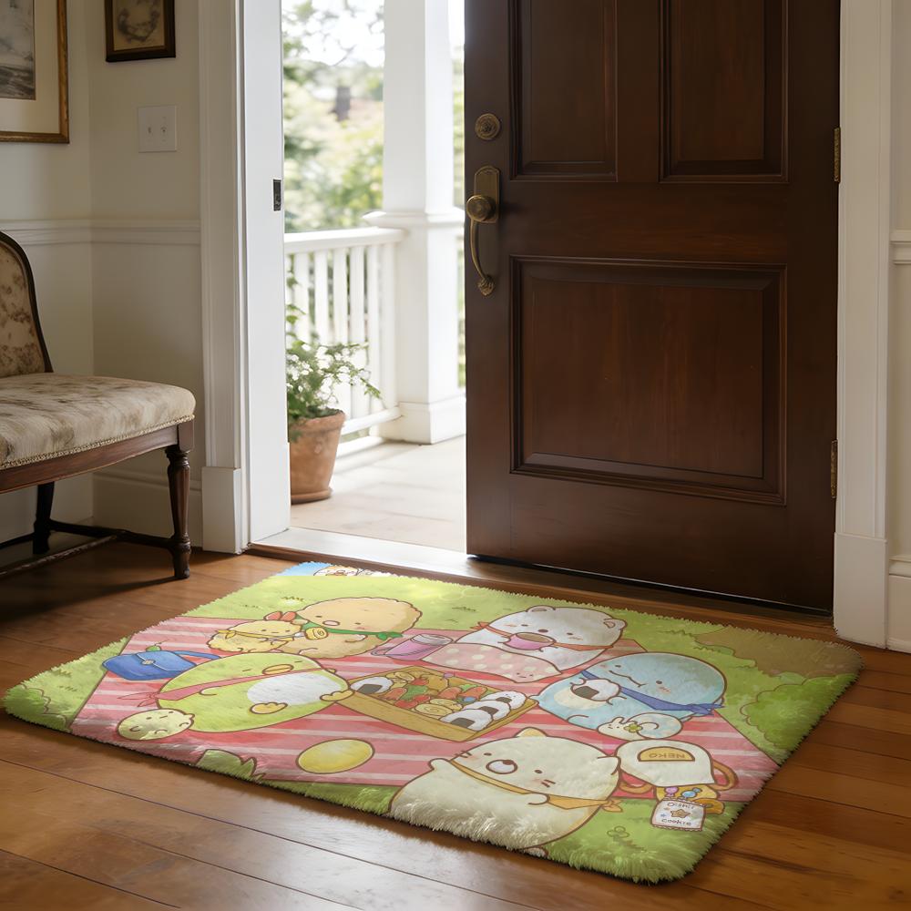 Kwaii Anime SSumikko Gurashi Floor Mat Soft Flannel Absorbent Mat Non-Slip Rug Home Bedroom Bathroom