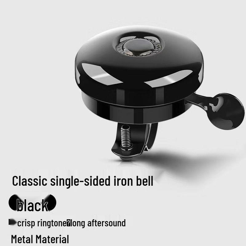 Durable Black Iron Bicycle Horn for Mountain & Folding Bikes - Loud Sound