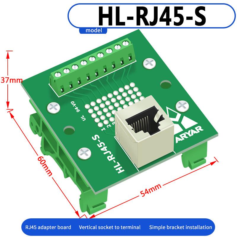 Rj45 Adapter Terminal Cat5E Cat6 Adapter Board Network Port Din35 Guide Rail Installation Accessories