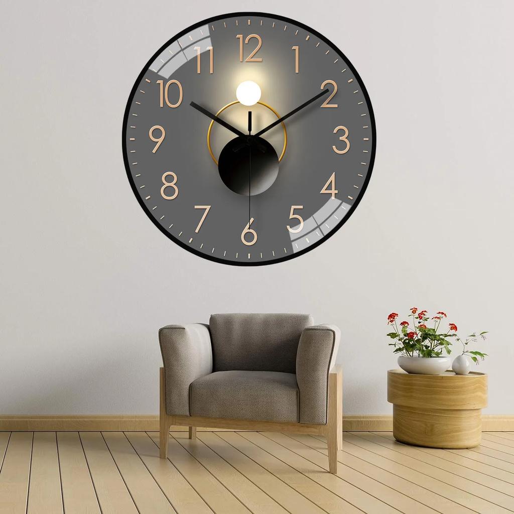 Modern Design Wall Clock Simple and Easy To Read Silent Non-ticking Wall Mounted Clock for Bedroom Living Room Sending Friends