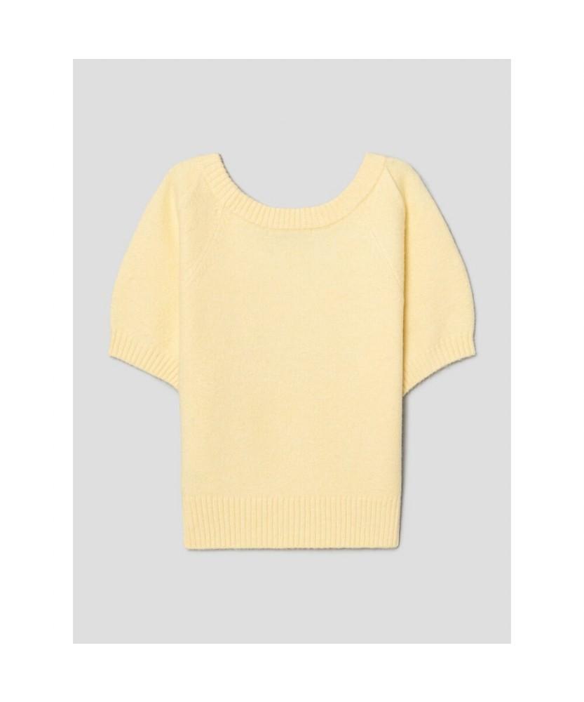 8SECONDS Layered Short Sleeve Pullover Yellow