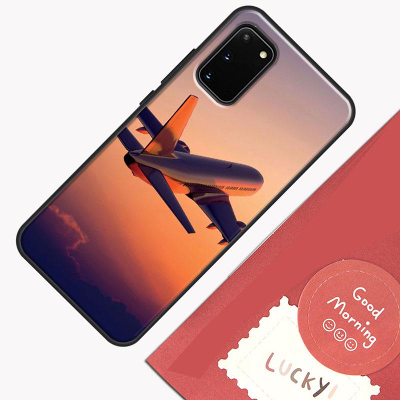 Airplane Flying Into The Sunset Phone Case For Samsung Galaxy S26 S25 Ultra S20 S21 S22 S23 S24 S10 Plus S25 FE Cover Shell
